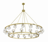 Crystorama ARA-10269-SB Aragon Contemporary Soft Brass LED Chandelier Lamp