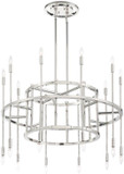Crystorama ARS-B4020-PN Aries Contemporary Polished Nickel 40" Hanging Chandelier