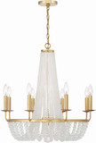 Crystorama BLA-10668-GA Bella Contemporary Antique Gold Chandelier Light