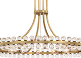 Crystorama CLO-8898-AG Clover Aged Brass 22.5" Chandelier Light