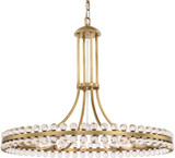 Crystorama CLO-8898-AG Clover Aged Brass 22.5" Chandelier Light