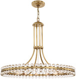 Crystorama CLO-8898-AG Clover Aged Brass 22.5" Chandelier Light