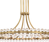 Crystorama CLO-8899-AG Clover Aged Brass 29" Lighting Chandelier