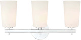 Crystorama COL-103-CH Colton Polished Chrome 3-Light Bathroom Vanity Lighting