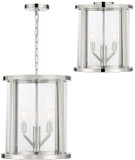 Crystorama DEV-B8004-PN Devon Contemporary Polished Nickel 14" Convertible Drop Lighting / Ceiling Light Fixture