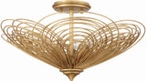 Crystorama DOR-B7703-RG Doral Modern Renaissance Gold Ceiling Light Fixture