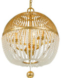 Crystorama DUV-623-GA Duval Antique Gold Mini Drop Ceiling Light Fixture