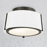 Crystorama FUL-903-BK Fulton Modern Black 12" Overhead Light Fixture