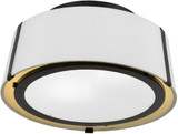 Crystorama FUL-903-BK Fulton Modern Black 12" Overhead Light Fixture