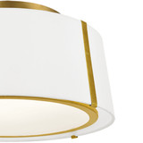 Crystorama FUL-905-GA Fulton Contemporary Antique Gold 18" Ceiling Light Fixture