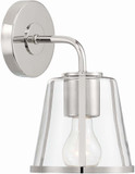 Crystorama FUL-911-PN-CL Fulton Polished Nickel Wall Mounted Lamp