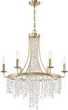 Crystorama GAB-B7306-GA Gabrielle Crystal Antique Gold Ceiling Chandelier