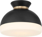 Crystorama GID-4000-MK-VG Gidget Modern Matte Black / Vibrant Gold Flush Mount Light Fixture