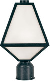 Crystorama GLA-9707-OP-BC Glacier Black Charcoal Outdoor 8" Post Lighting