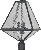 Crystorama GLA-9709-WT-BC Glacier Black Charcoal Exterior 14" Post Light