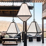 Crystorama GLA-9705-OP-BC Glacier Black Charcoal Outdoor Drop Lighting Fixture