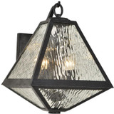 Crystorama GLA-9722-WT-BC Glacier Black Charcoal Outdoor Wall Mounted Lamp