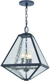 Crystorama GLA-9705-WT-BC Glacier Black Charcoal Exterior Pendant Lighting