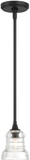 Crystorama GRG-1040-MK Gregory Modern Matte Black Mini Pendant Lighting /Ceiling Lighting
