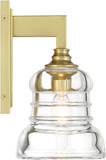 Crystorama GRG-1041-AG Gregory Contemporary Aged Brass Wall Sconce