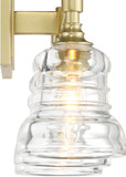 Crystorama GRG-1043-AG Gregory Modern Aged Brass 3-Light Bathroom Wall Sconce