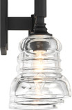 Crystorama GRG-1043-MK Gregory Modern Matte Black 3-Light Bathroom Sconce Lighting