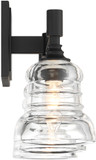 Crystorama GRG-1043-MK Gregory Modern Matte Black 3-Light Bathroom Sconce Lighting