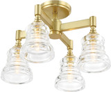 Crystorama GRG-1045-AG Gregory Contemporary Aged Brass Overhead Lighting