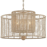 Crystorama JAY-A5004-BS Jayna Modern Burnished Silver Hanging Light