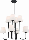 Crystorama KEE-A3008-BF Keenan Black Forged Chandelier Light