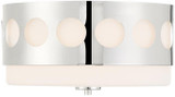 Crystorama KIR-B8100-PN Kirby Contemporary Polished Nickel Flush Mount Lighting Fixture