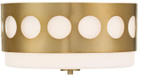 Crystorama KIR-B8100-VG Kirby Contemporary Vibrant Gold Flush Ceiling Light Fixture