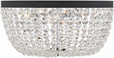 Crystorama NOL-320-BF-CL-MWP Nola Crystal Black Forged 20" Overhead Lighting