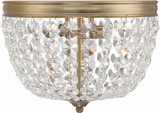 Crystorama NOL-312-VG-CL-MWP Nola Crystal Vibrant Gold 11.5" Home Ceiling Lighting
