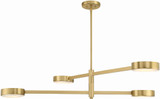 Crystorama ORS-734-MG-ST Orson Modern Gold Hanging Chandelier