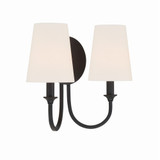 Crystorama PAY-922-BF Payton Black Forged Wall Sconce Lighting
