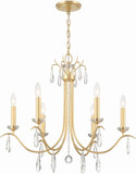 Crystorama ROL-18816-GA Rollins Antique Gold Ceiling Chandelier