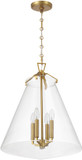 Crystorama VSS-7018-LG Voss Modern Luxe Gold Pendant Light Fixture