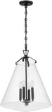 Crystorama VSS-7018-MK Voss Contemporary Matte Black Pendant Lighting