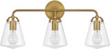 Crystorama VSS-7013-LG Voss Contemporary Luxe Gold 3-Light Vanity Light Fixture