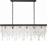 Crystorama WIN-617-BF-CL-MWP Winham Crystal Black Forged Island Lighting
