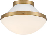 Crystorama XAN-8001-VG-WH Xander Modern Vibrant Gold / White Flush Lighting