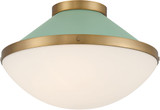 Crystorama XAN-8002-VG-GR Xander Contemporary Vibrant Gold / Green Ceiling Light