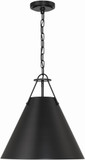 Crystorama XAV-B8305-MK Xavier Matte Black Hanging Pendant Lighting