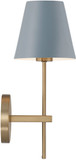 Crystorama XAV-B8321-VG-BL Xavier Vibrant Gold / Blue Light Sconce