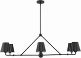Crystorama XAV-B9306-MK Xavier Modern Matte Black Kitchen Island Light