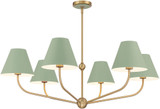 Crystorama XAV-B9316-VG-GR Xavier Modern Vibrant Gold / Green Lighting Chandelier