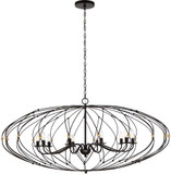 Crystorama ZUC-A9039-EB-GA Zucca Contemporary English Bronze and Antique Gold Ceiling Light Pendant