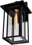 CWI Lighting 0417W9-1-101 Crawford Contemporary Black Exterior 9" Lighting Sconce