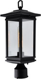CWI Lighting 0422PT7-1-101 Oakwood Black Outdoor Post Light